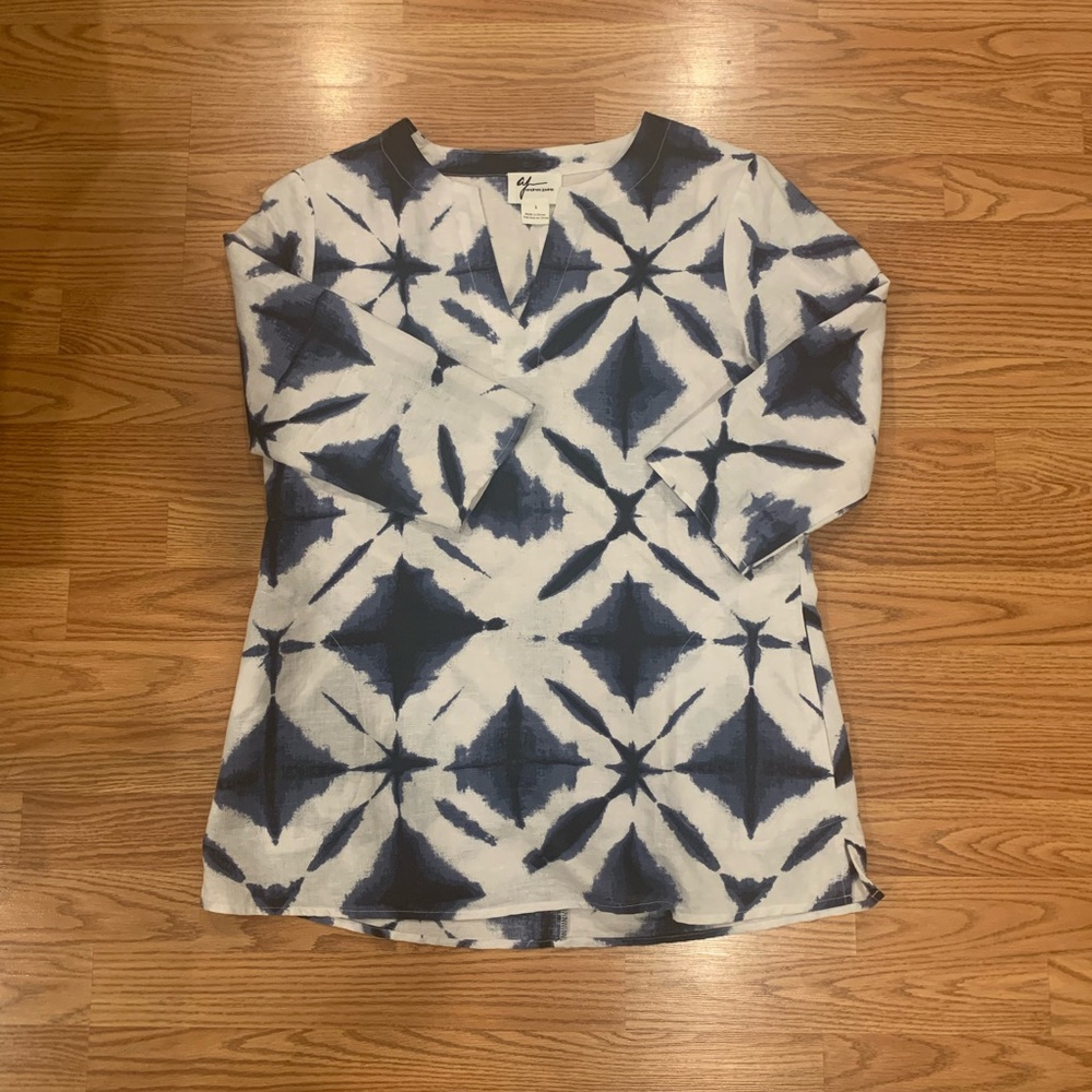 3/4 sleeve linen tunic